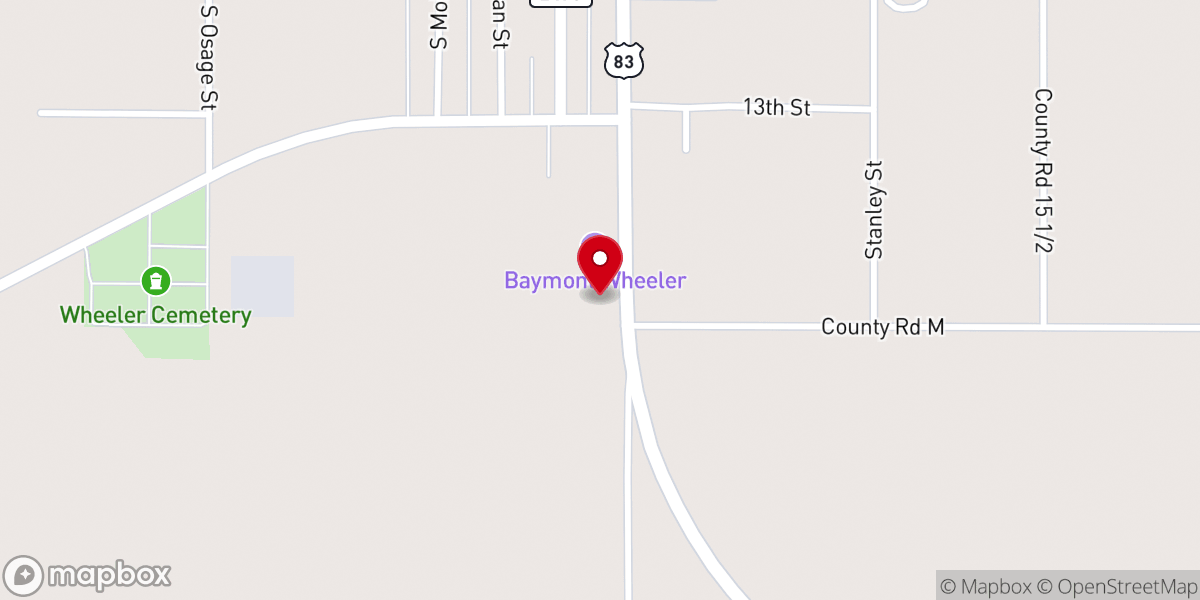 Map showing location of The Church of Christ - Wheeler Area