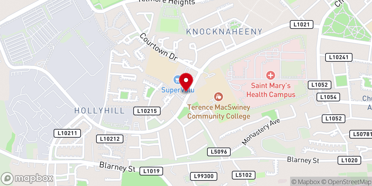 Map showing location of St Marys On The Hill Church, Hollyhill
