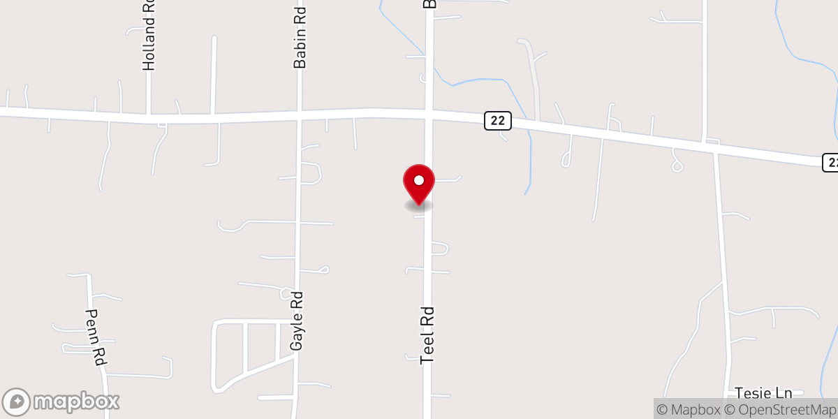 Map showing location of French Corner Baptist Church