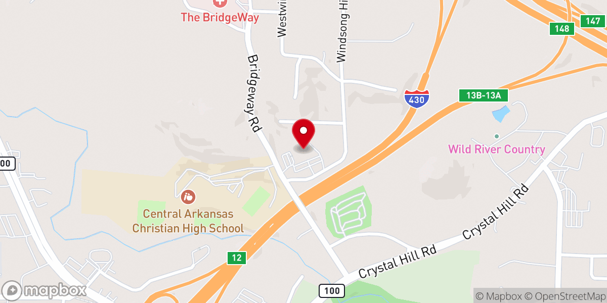 Map showing location of Windsong Church of Christ
