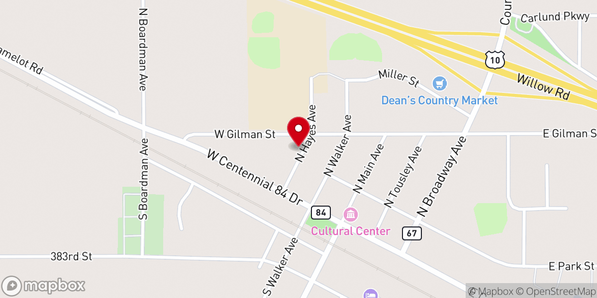 Map showing location of Central Haven Church
