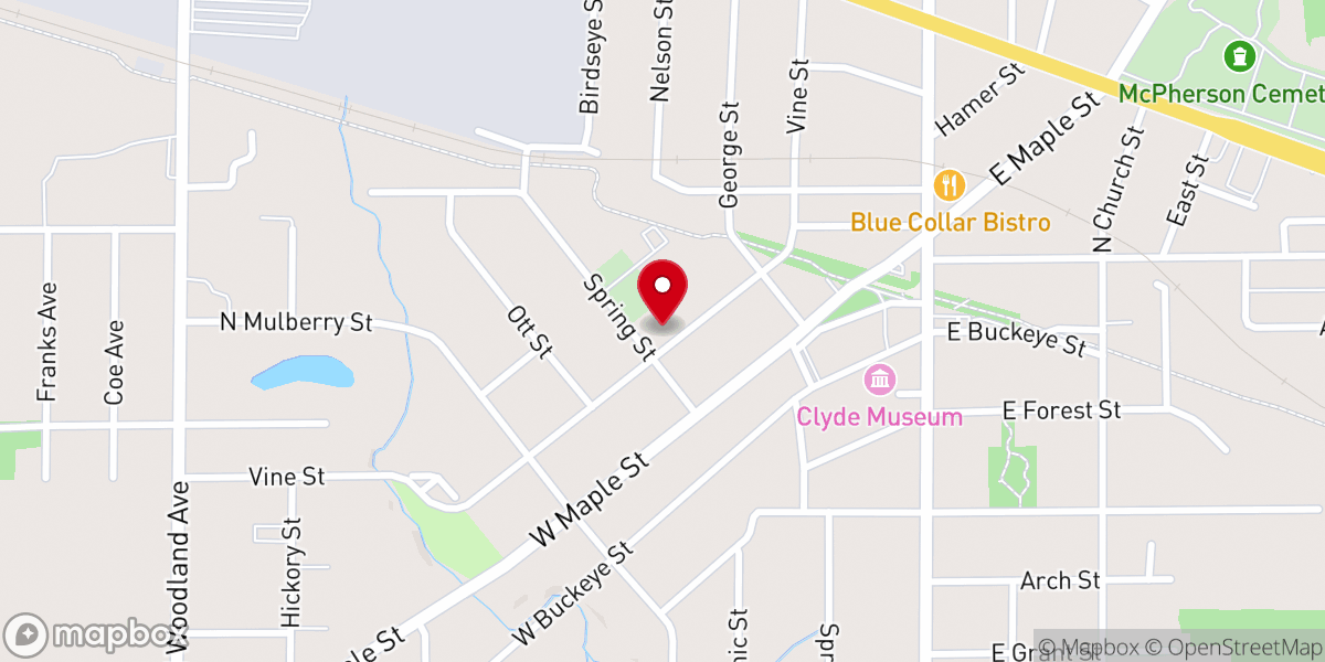 Map showing location of St. Mary Catholic Church