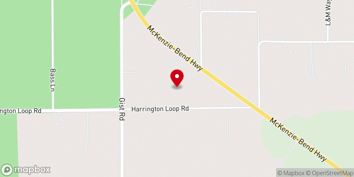 Map showing location of Sisters Church of the Nazarene