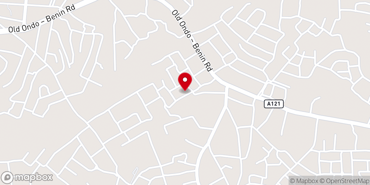 Map showing location of Our Lady of Assumption Catholic Church, Oke-Owa