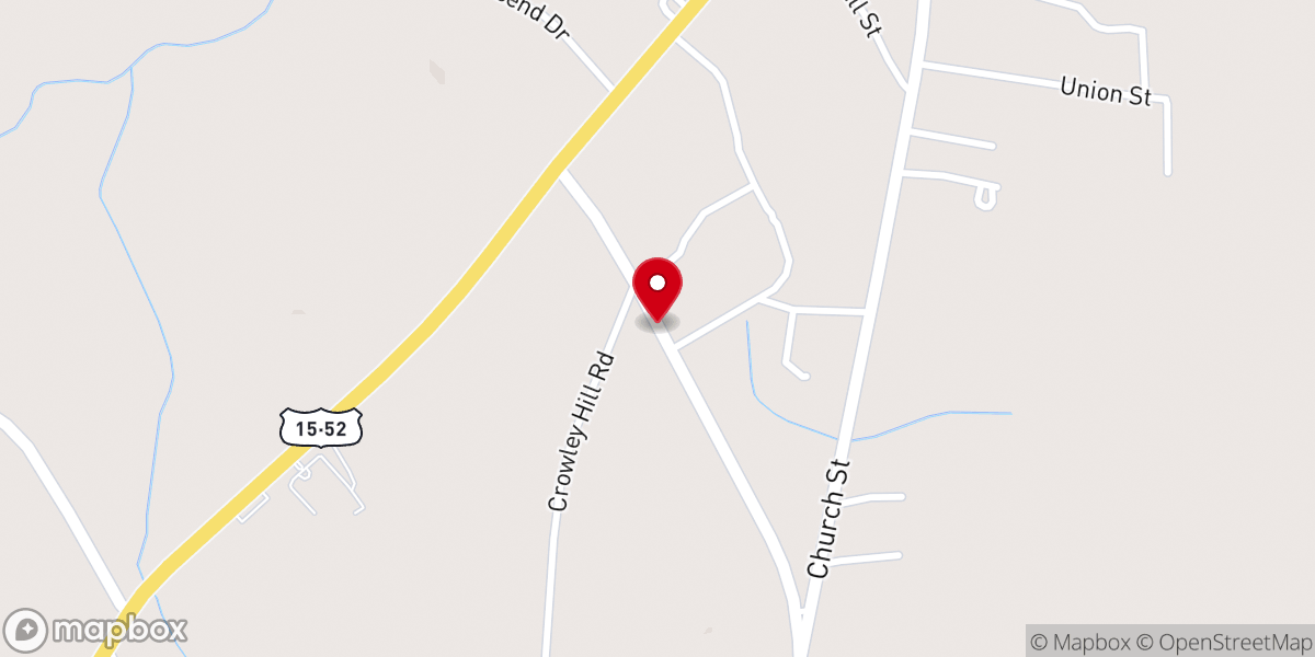 Map showing location of Faith Bible