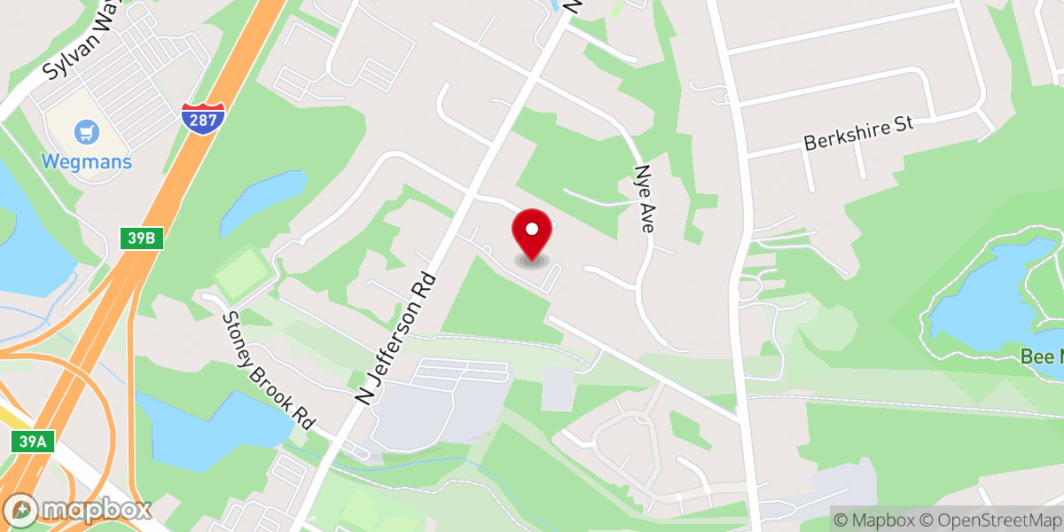 Map showing location of Ukrainian American Cultural Center of New Jersey