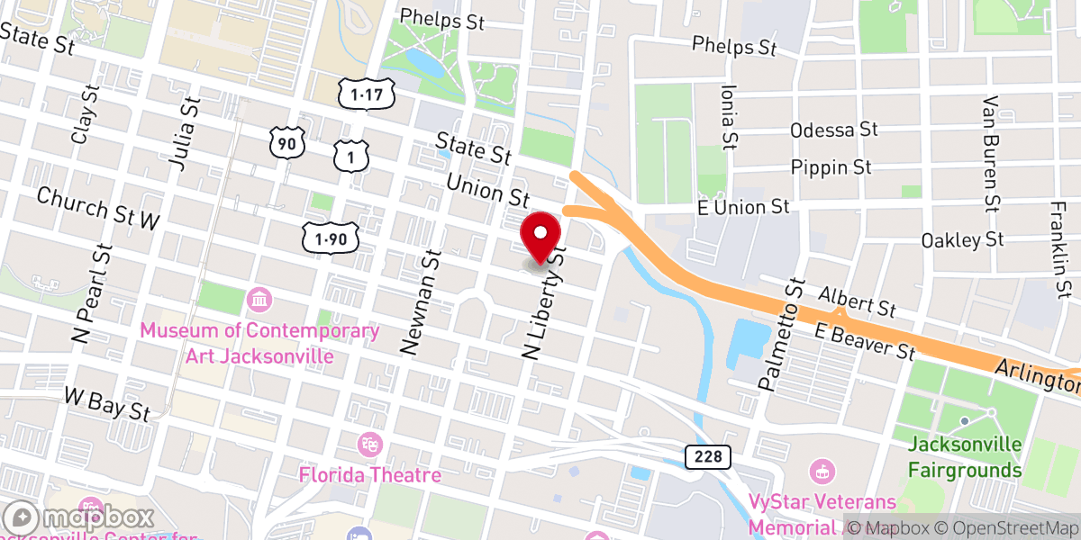 Map showing location of On Purpose Ministry