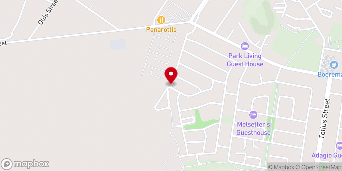 Map showing location of Gateway Fellowship Church Bloemfontein
