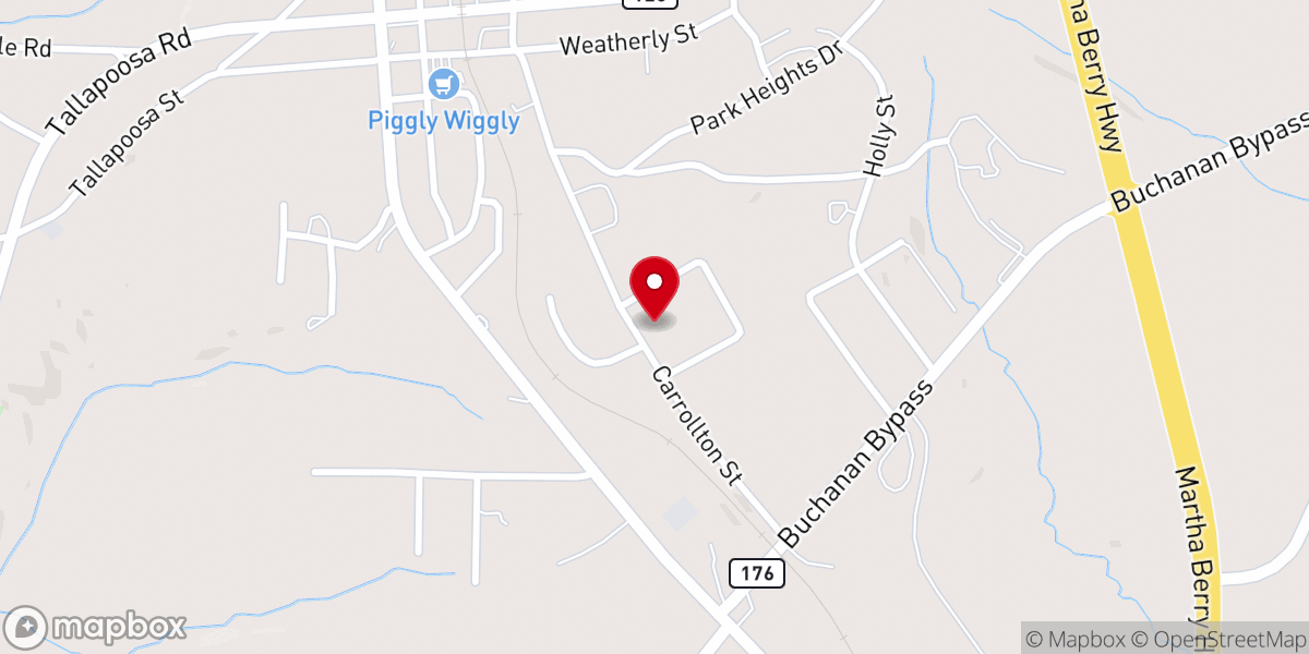 Map showing location of Jackson Chapel Baptist Church