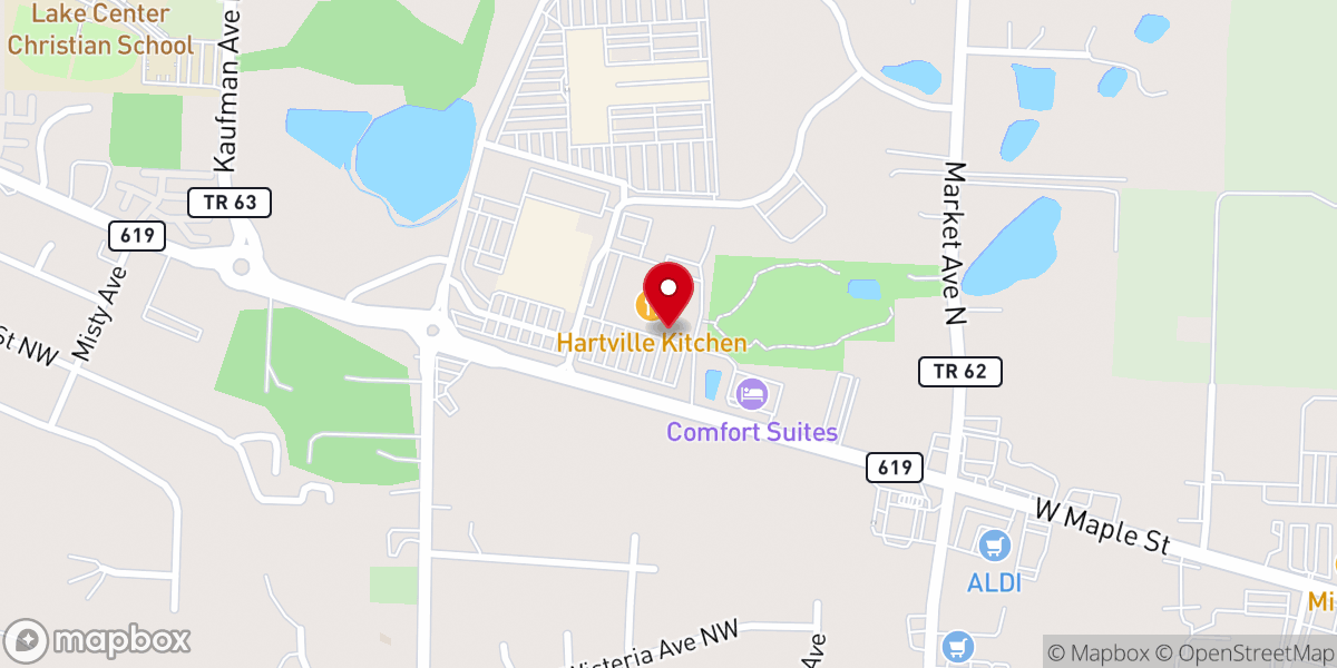 Map showing location of The Shops at Hartville Kitchen