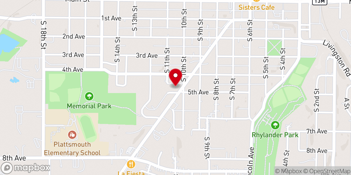 Map showing location of Church of Christ