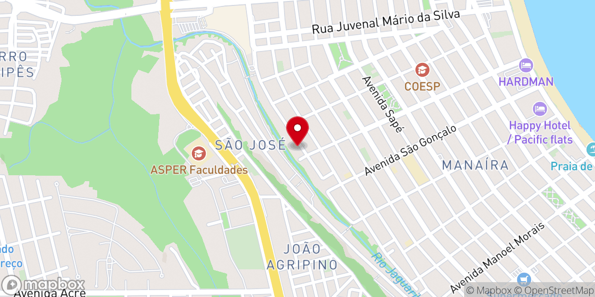 Map showing location of Primeira Igreja Batista Missionária JP
