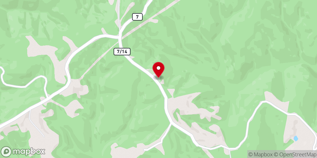 Map showing location of Mount Olive Church