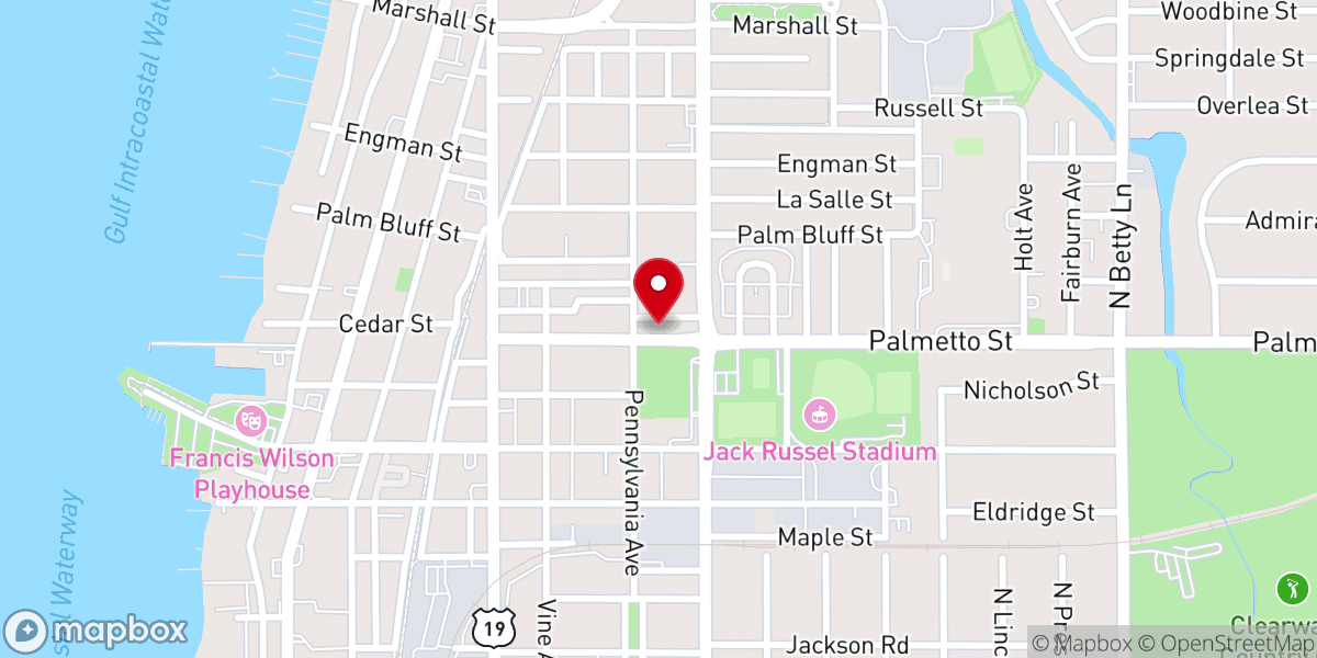 Map showing location of St John Primitive Baptist Church