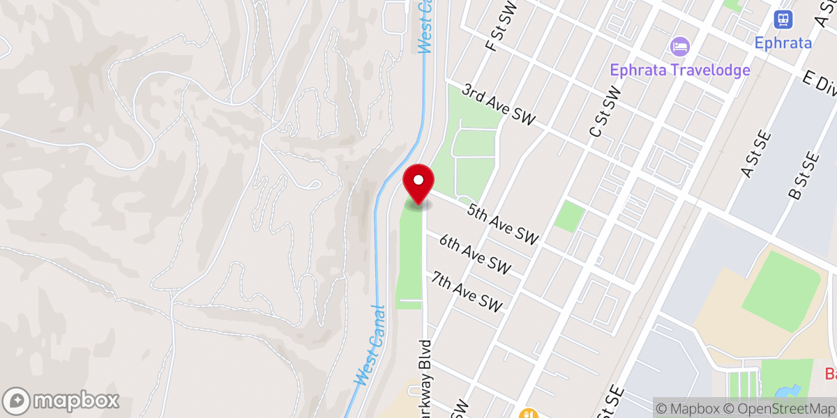 Map showing location of Lions Park