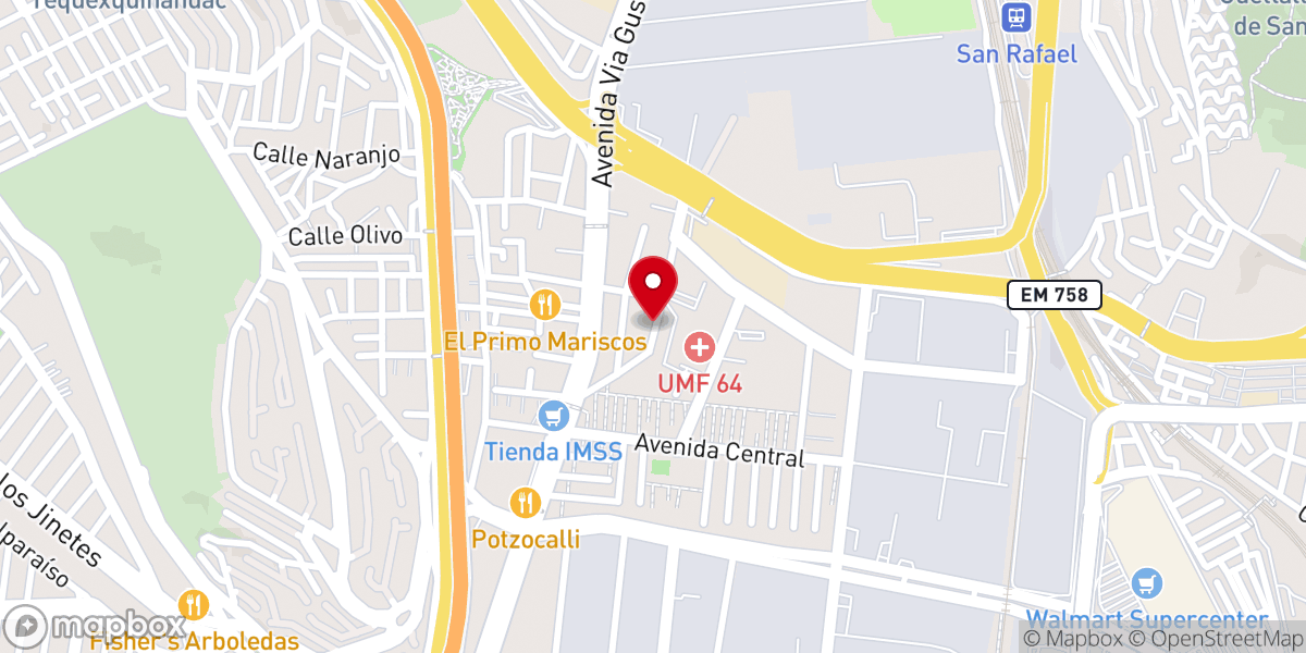 Map showing location of Parroquia de San Juan de la Cruz