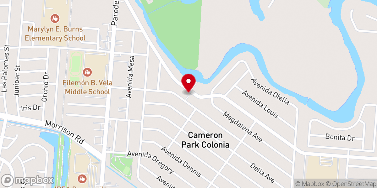 Map showing location of San Felipe de Jesus Catholic Church