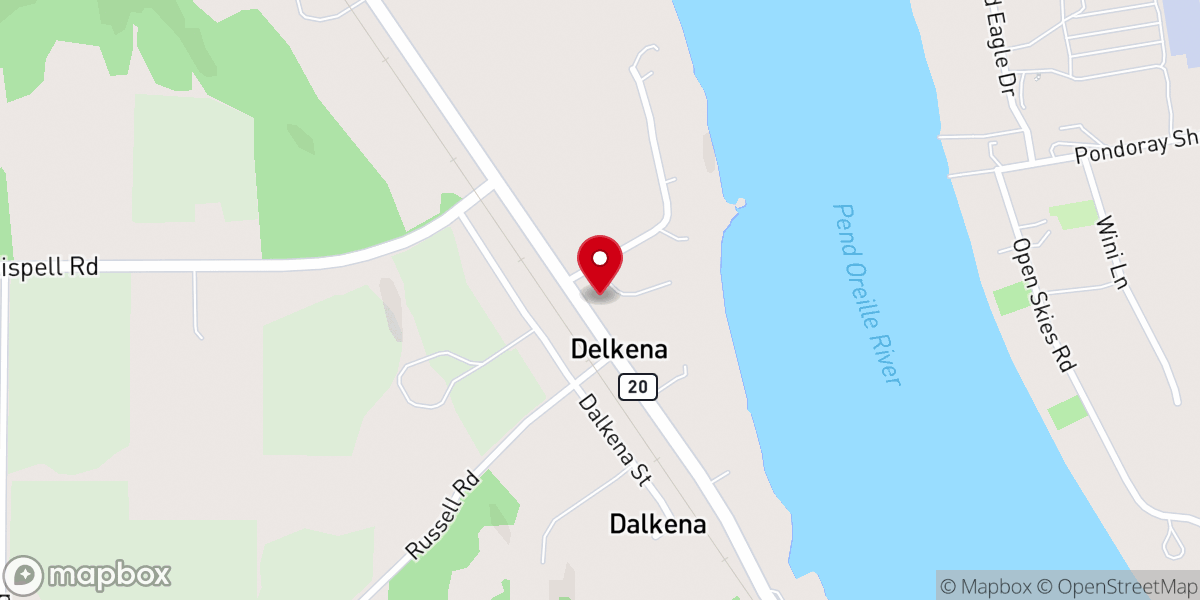 Map showing location of Dalkena Community Church