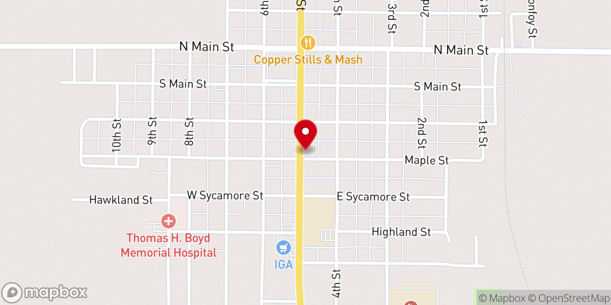 Map showing location of Methodist Church