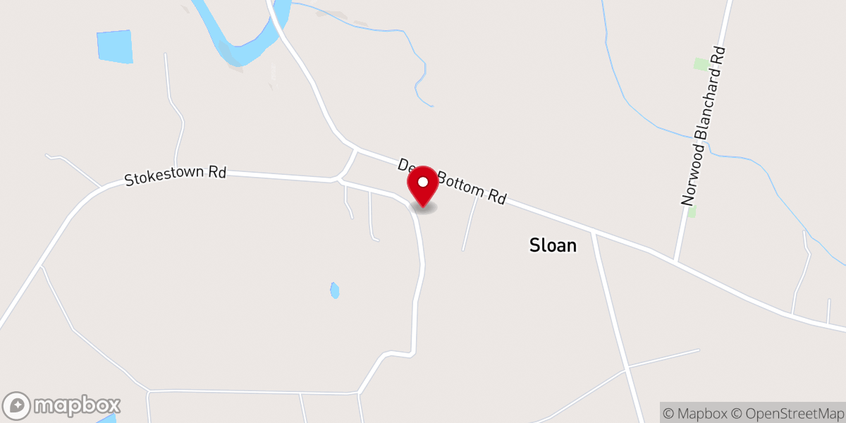 Map showing location of Union Baptist Church