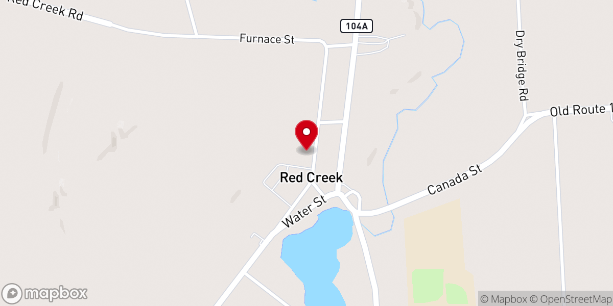 Map showing location of Red Creek Westbury United Methodist Church
