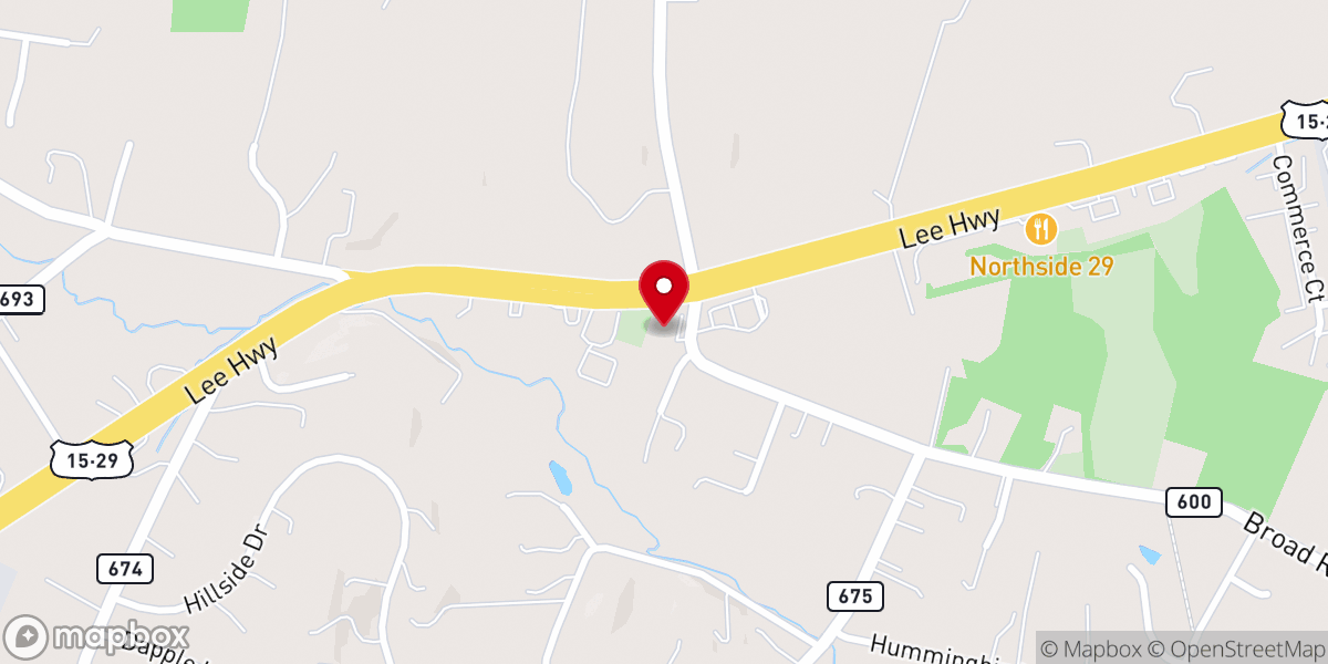 Map showing location of Broad Run Baptist Church