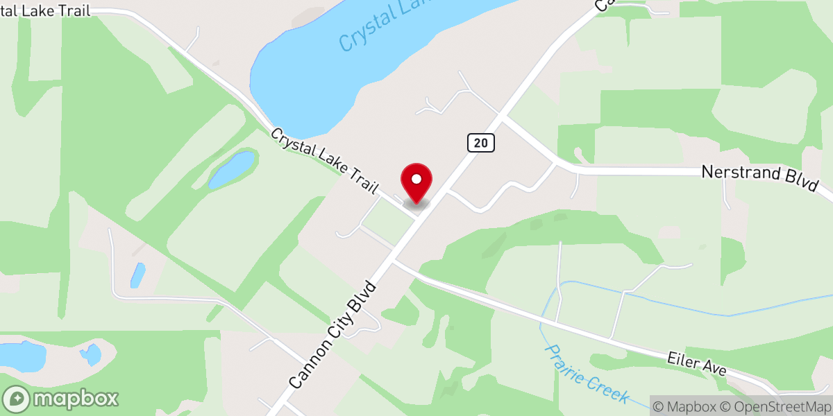 Map showing location of Cannon City Community Church
