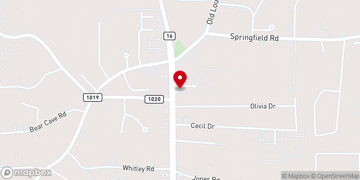 Map showing location of Linda's Chicken Hut