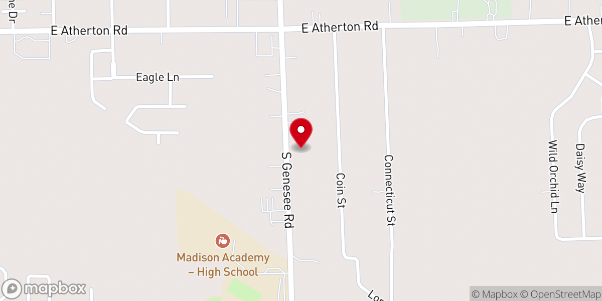 Map showing location of Valley Church of Christ