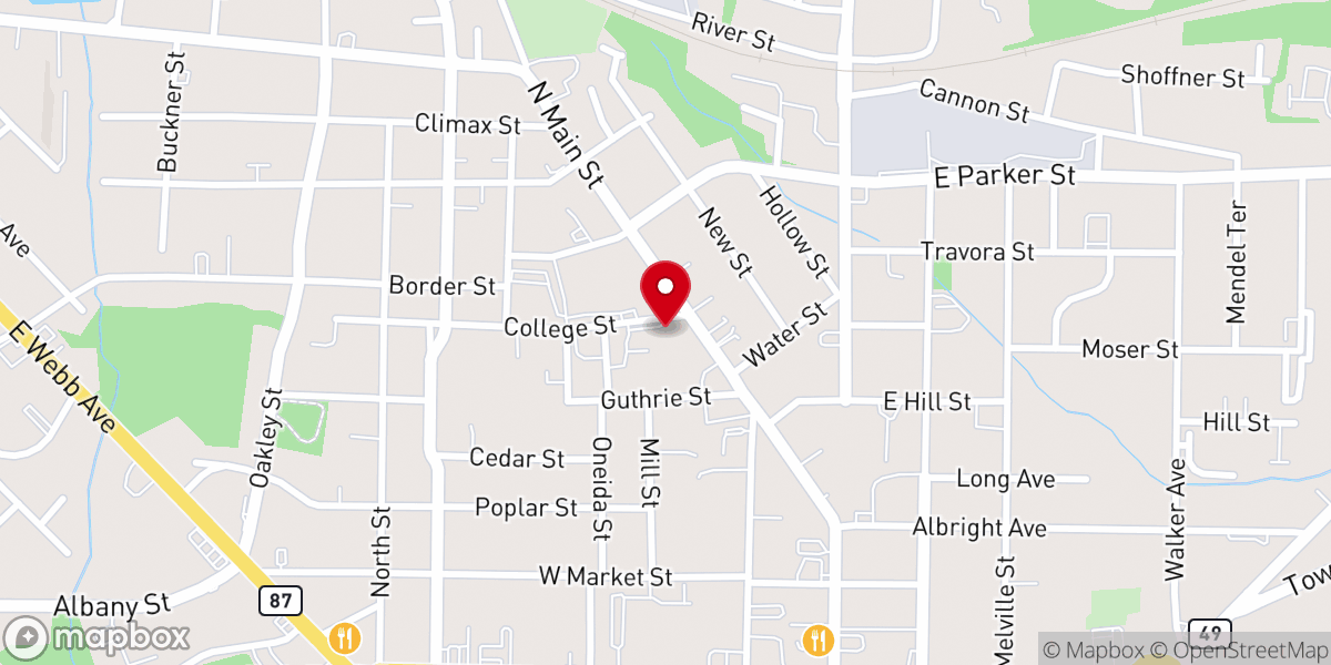 Map showing location of Wayman Chapel AME Church
