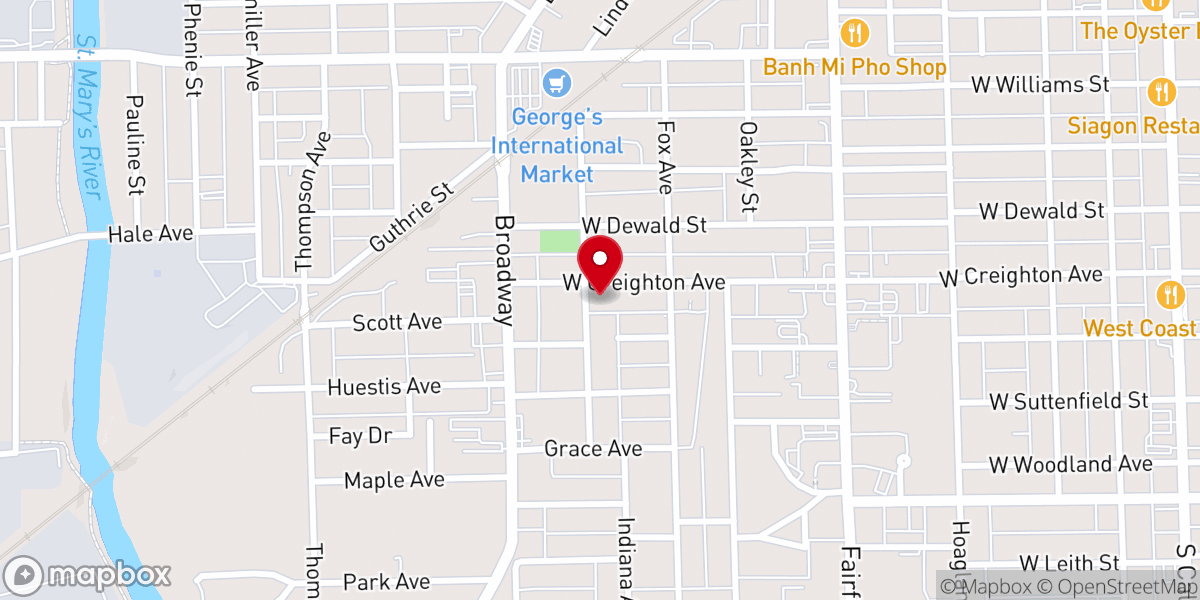 Map showing location of Haven Missionary Christian Church