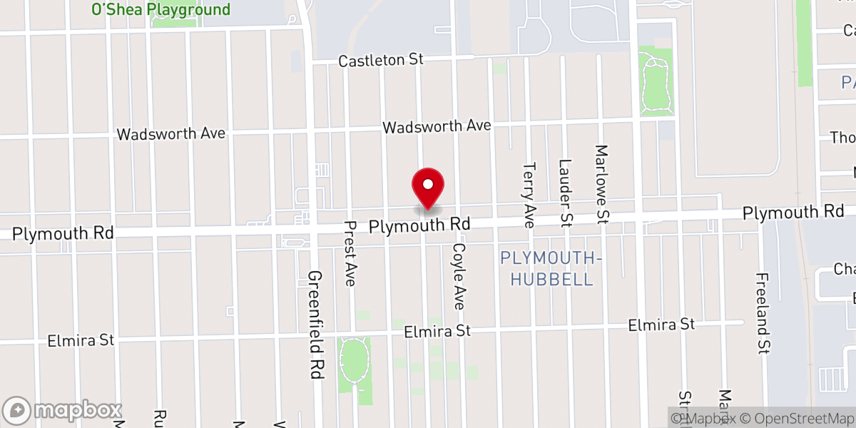 Map showing location of Greater Rehoboth Church of God in Christ