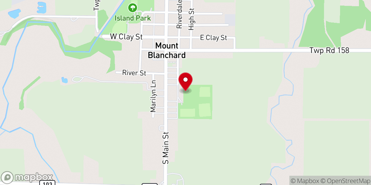 Map showing location of Hurricane Park