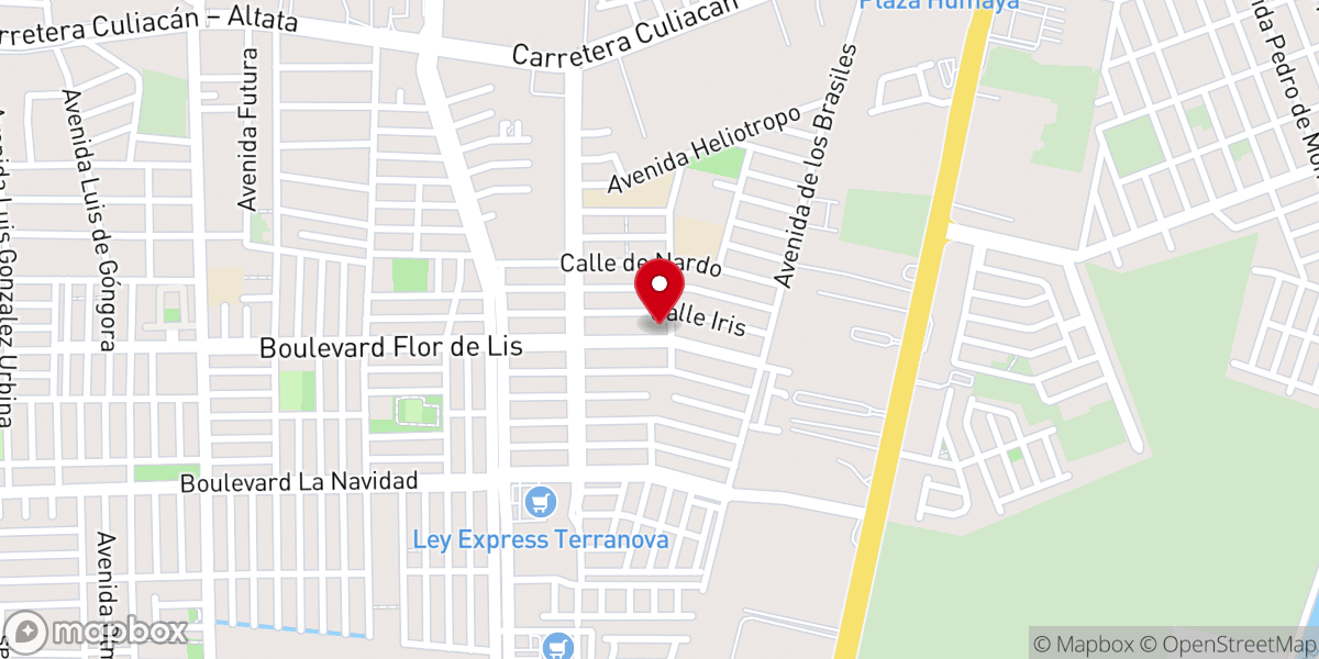 Map showing location of Capilla Nuestra Señora de Guadalupe