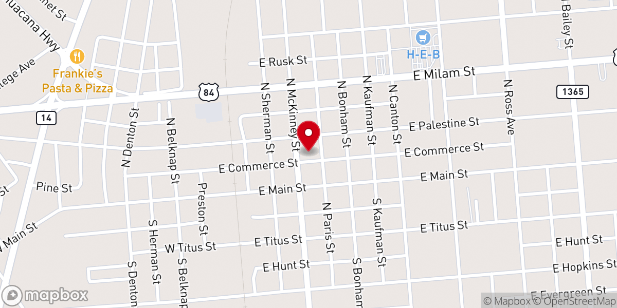 Map showing location of Stone Church