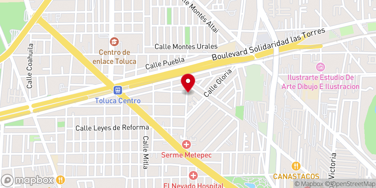 Map showing location of Casa De Adoración.