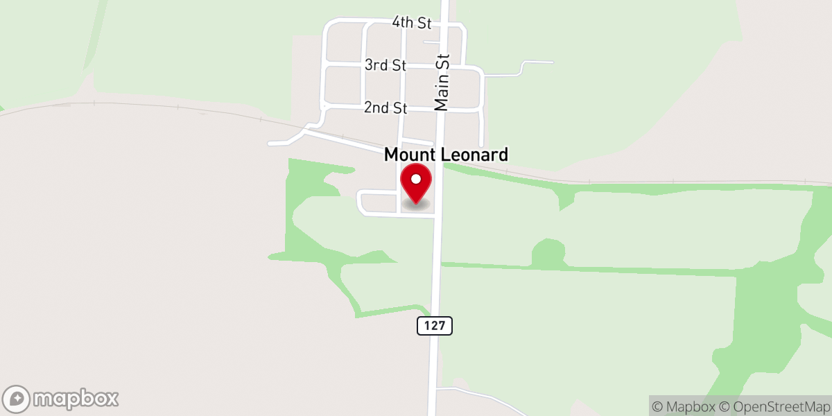 Map showing location of Bethlehem Lutheran Church