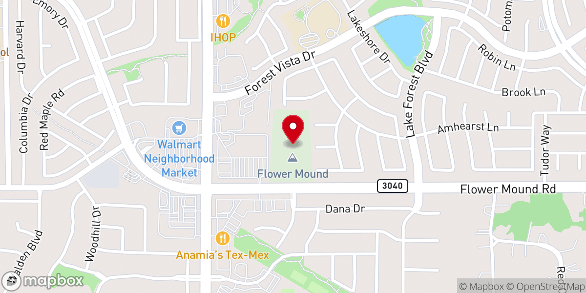Map showing location of The Flower Mound