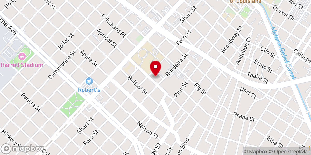 Map showing location of NOLA Priest