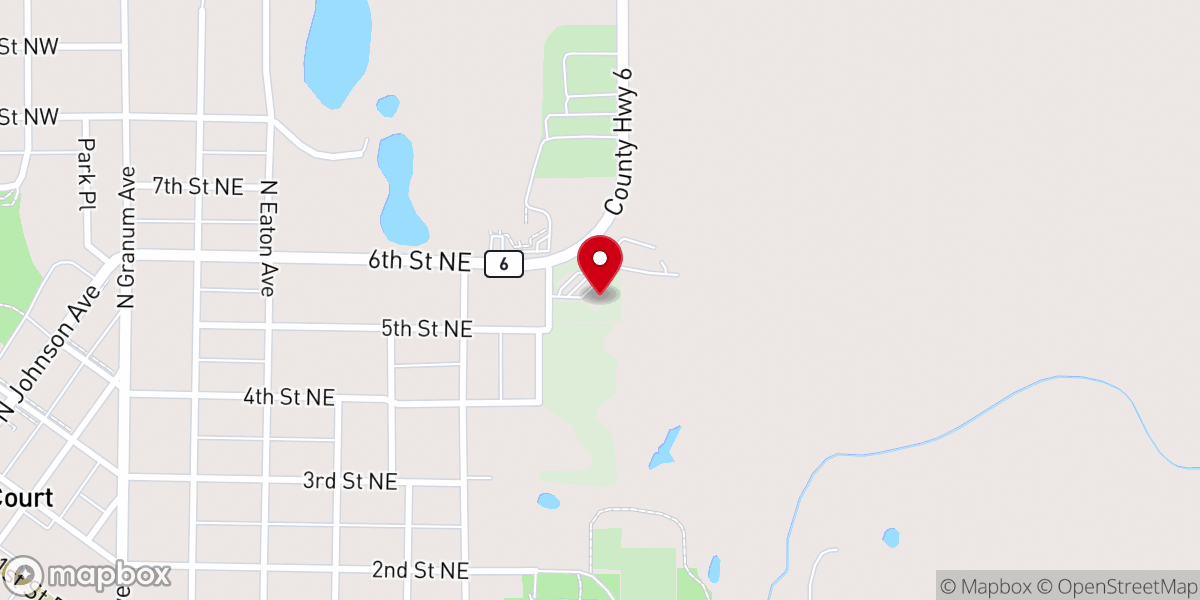 Map showing location of Calvary Free Lutheran Church