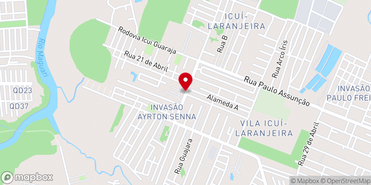 Map showing location of Igreja Universal - Icui