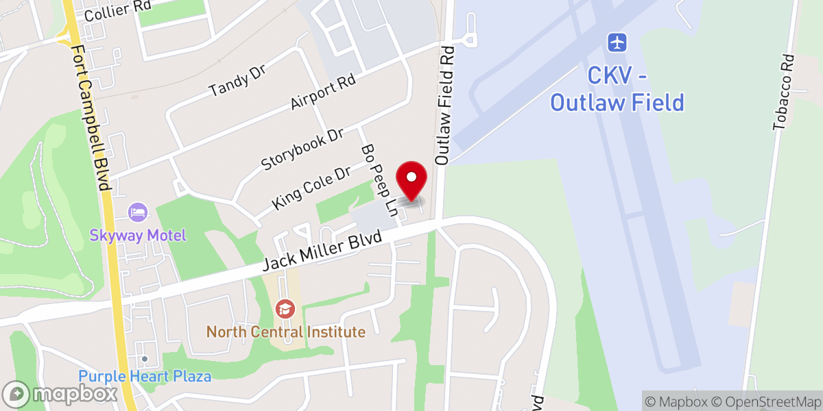 Map showing location of Harvest Church Ft Campbell (Real Life Ft Campbell)