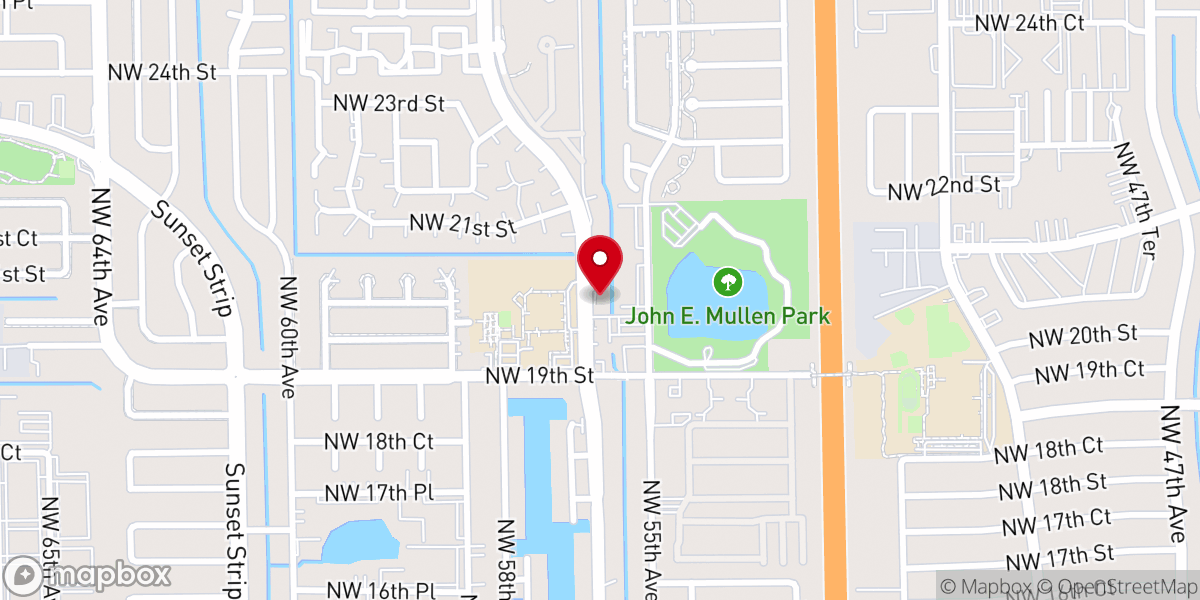 Map showing location of Lauderhill Baptist Church