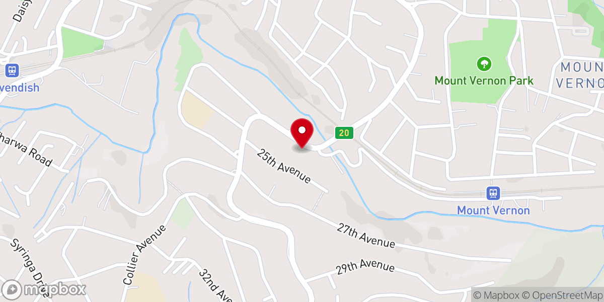 Map showing location of Pentecostal Revival Church