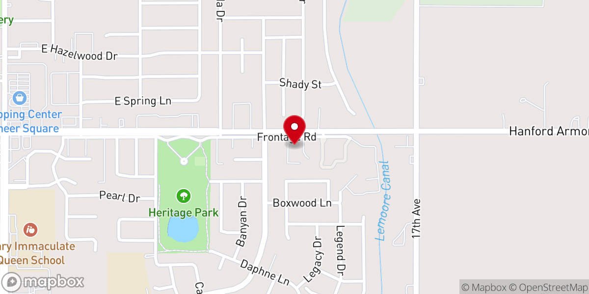 Map showing location of Lemoore Seventh-Day Adventist Church