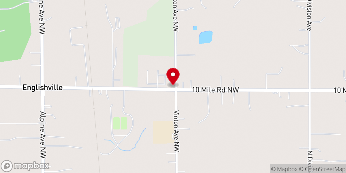 Map showing location of New Hope Holiness Church