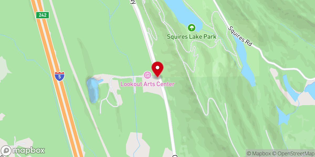 Map showing location of Lookout Arts Quarry