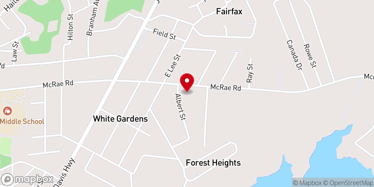 Map showing location of Emmanuel Baptist Church
