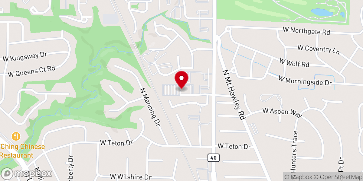 Map showing location of Living Waters Lutheran Church