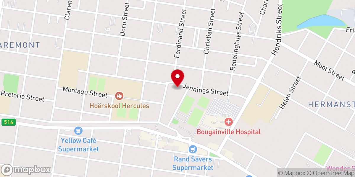 Map showing location of The Redeemed Christian Church of God. Mount Zion Parish Pretoria